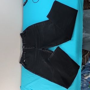 Lee Side Elastic Relaxed Fit Black Tapered Leg Jeans, Size 14